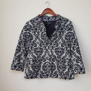 TALBOTS  Black & White Pea Coat